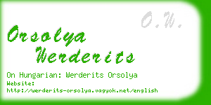 orsolya werderits business card